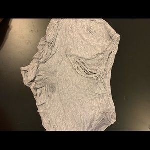 GREY FLOWY PJ SHORTS